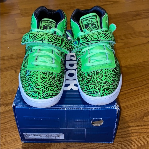 neon green reebok classics